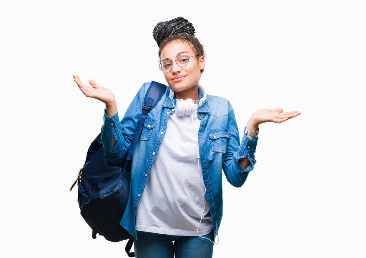 Student shrugging — I don't know what I agreed to